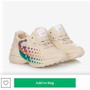 Gucci Ivory Rhyton Star Trainers